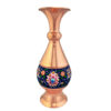 Decorative Copper Vase Hand-Painted with Persian Minakari Enamel, Featuring the Pardaz Model with a Timeless Floral Pattern