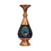 Decorative Copper Vase Hand-Painted with Persian Minakari Enamel, Featuring the Pardazii Model with a Beautiful Floral Motif