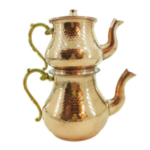 Persian Copper Double Teapot Durable and Hammered Khorshid