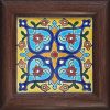 Decorative Persian Framed Ceramic Tile - Zahiri