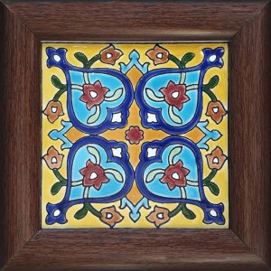 Decorative Persian Framed Ceramic Tile – Zahiri