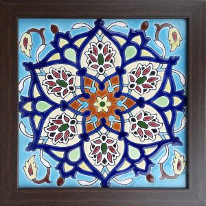 Decorative Persian Framed Ceramic Tile – Zahiri II