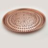 Toranj Traditional Copper Serving Tray - Hand Engraved Geometric Tray