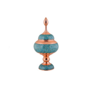 Handcrafted Persian Inlaid Turquoise Copper Sugar Bowl Kiara II