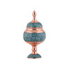 Handcrafted Persian Inlaid Turquoise Copper Sugar Bowl