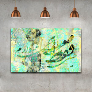 Persian Canvas Art – Printed Green Design