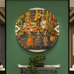 Persian Canvas Art – Printed Ghajari Design