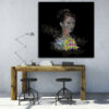 Persian Canvas Art - Printed Black Parsi Queen
