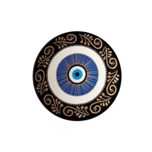 Hand-Painted Decorative Pottery Wall Plate Black Eye