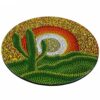 Decorative Pottery Wall Plate Hand-Painted Cactus