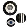 Hand-Painted Decorative Pottery Wall Plate Tree