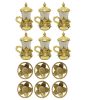 Persian Metal Tea & Coffee Set - Vintage Style & Golden Color