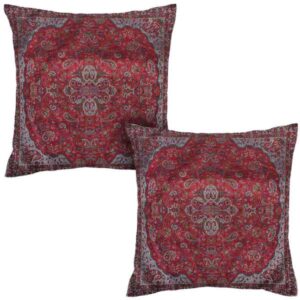Persian Termeh Cushion Cover – Model Vermilion (2X) | Luxurious Silk Craft