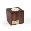 Persian Wooden Cube Tealight Holder Flower (2X)