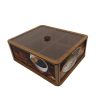 Classic Wooden Tea Bag Organizer Chest with Multiple Storage Sections