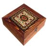 Sara Edition Persian Wooden Tea Organizer Chest with Compartments