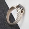 Persian Hematite Silver Ring Hadid Gemstone for Men Mahan I