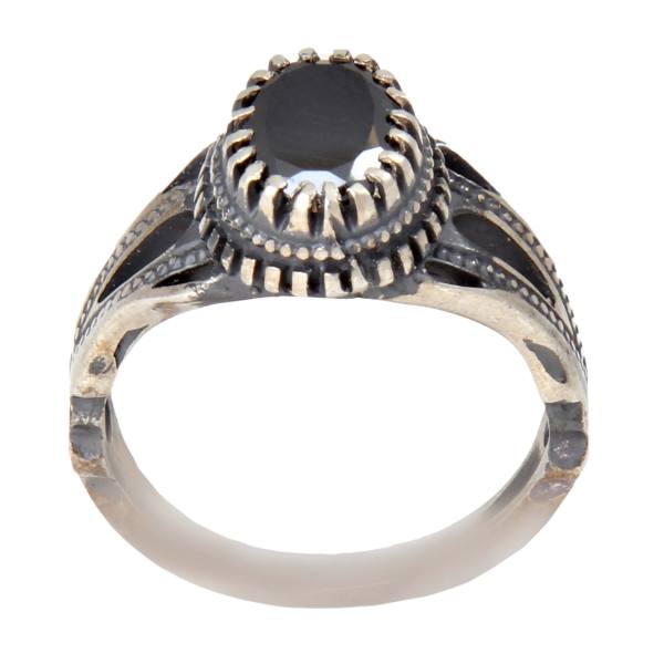 Persian Hematite Silver Ring Hadid Gemstone for Men Hamta