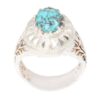 Persian Silver Ring with Neyshabur Turquoise Mahan