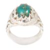 Persian Silver Ring with Neyshabur Turquoise Sanam