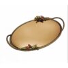 Sparrow Modern Brass Serving Tray - Elegant Gold Tea Tray