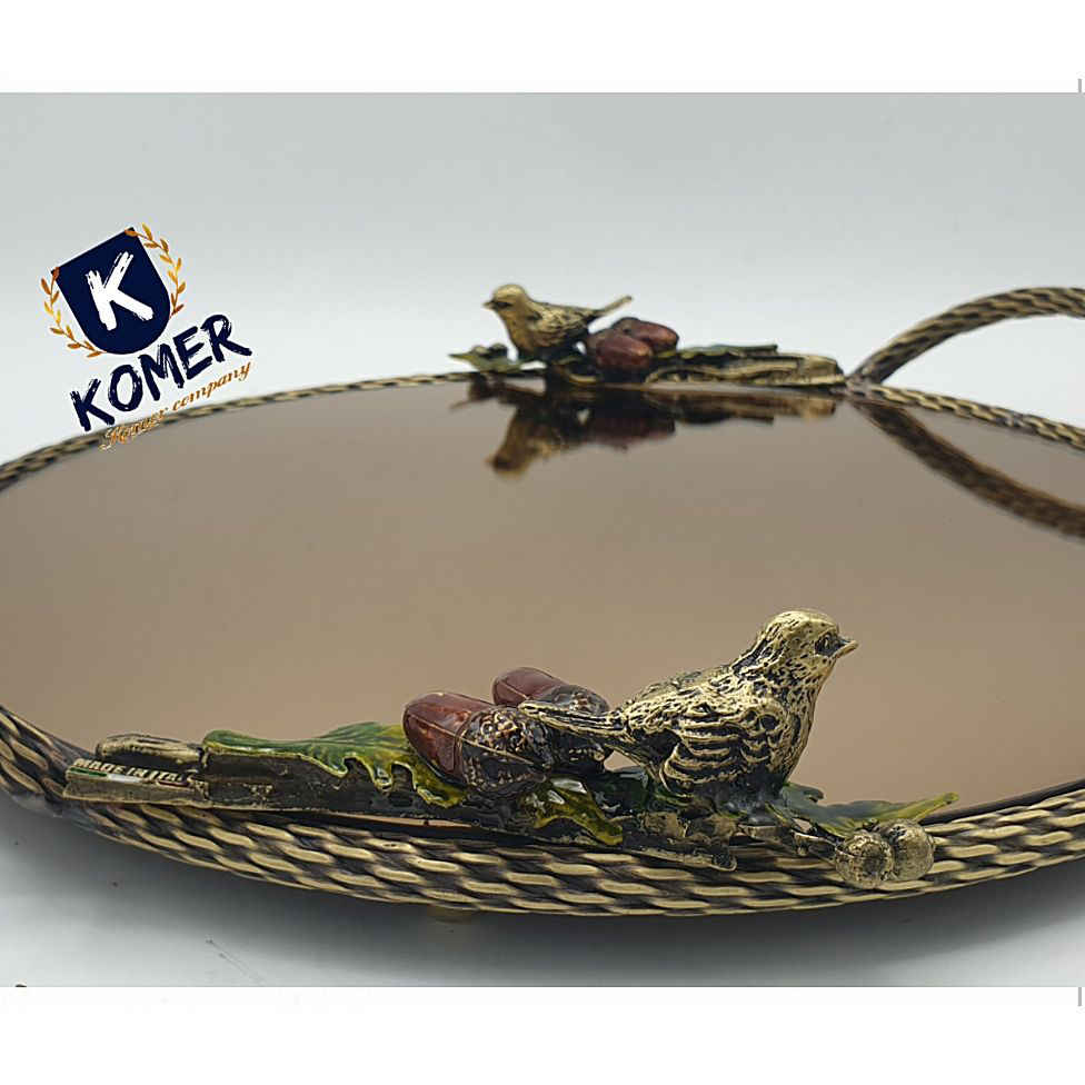 Sparrow Modern Brass Serving Tray – Elegant Gold Tea Tray