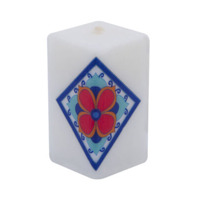 Persian Cube Design Votive-Style Pillar Candles – Artistic Decorative Set (3-Pack)