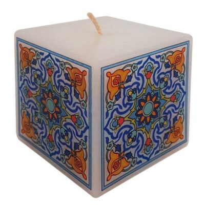 Persian Eslimi Votive-Style Pillar Candles – Traditional Artistic Home Decor Set (2-Pack)