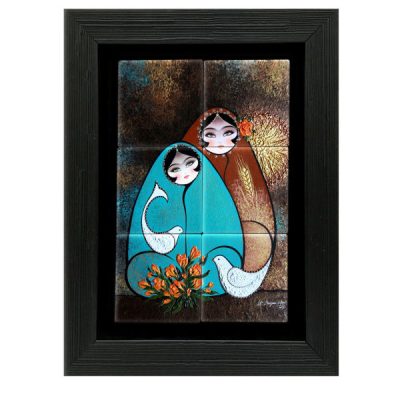 Persian Women Ceramic Wall Art – Traditional Iranian Decorative Artwork
