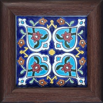 Persian Sonati Decorative Ceramic Tile – Traditional Floral Wall Decoration