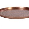 Ashki 1 Traditional Copper Serving Tray - Hand Engraved Geometric Tray