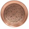 G84 Traditional Copper Serving Tray - Hand Engraved Geometric Tray