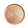 Traditional Copper Serving Tray - Hand Engraved Geometric Tray