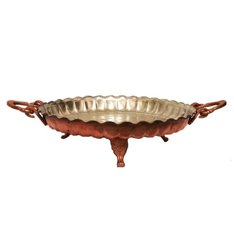 Persian Copper Serving Platter Hammered Armani
