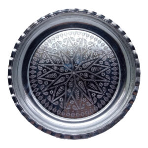 Nice Traditional Copper Serving Tray – Hand Engraved Geometric Tray