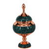 Handcrafted Persian Inlaid Turquoise Copper Sugar Bowl Ahmadi