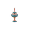 Handcrafted Persian Inlaid Turquoise Copper Sugar Bowl Kiara