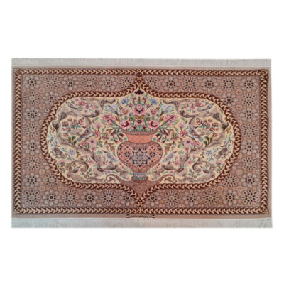 Hand-Knotted Persian Silk Wall Hanging Rug – Daavari Floral Design, Isfahan