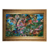 Hand-Knotted Persian Wall Hanging Rug from Tabriz Depicting Existence Miniature