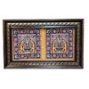 Hand-Knotted Persian Wall Hanging Rug from Tabriz Depicting Flower Pot