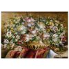 Hand-Knotted Persian Pictorial Rug from Tabriz Depicting Flowers Vase