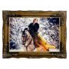 Pictorial Rug Depicting Horse Riding