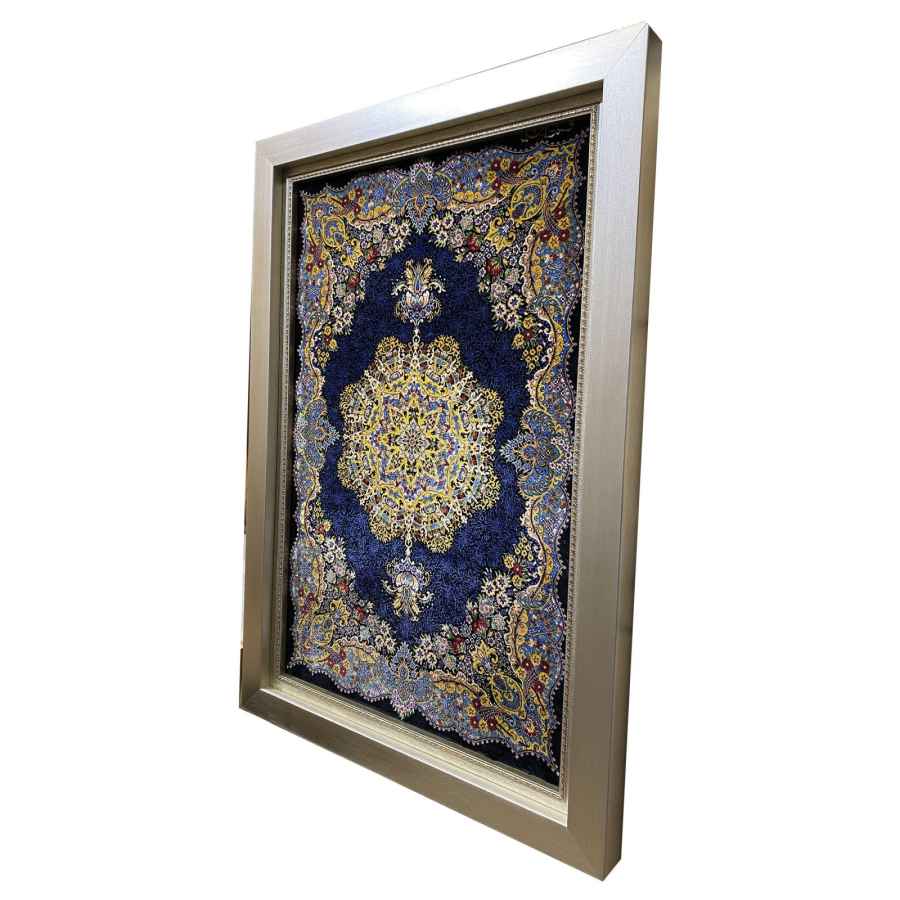 Hand-Knotted Persian Wall Hanging Rug from Tabriz Depicting Lachak Toranj