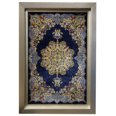 Hand-Knotted Persian Silk Wall Hanging Rug – Lachak Toranj Floral Design, Qom