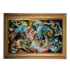 Hand-Knotted Persian Wall Hanging Rug from Tabriz Depicting Simorgh Miniature