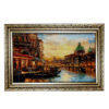 Hand-Knotted Persian Pictorial Rug from Tabriz Depicting Venice
