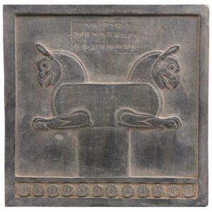 Head Column Eagle Inscription Replica Inspired by Ancient Persian