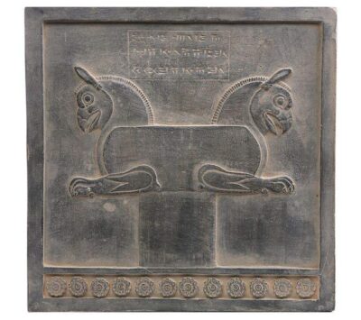 Head Column Eagle Inscription Replica Inspired by Ancient Persian
