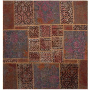Vintage Persian Hand-Knotted Patchwork Carpet Lida