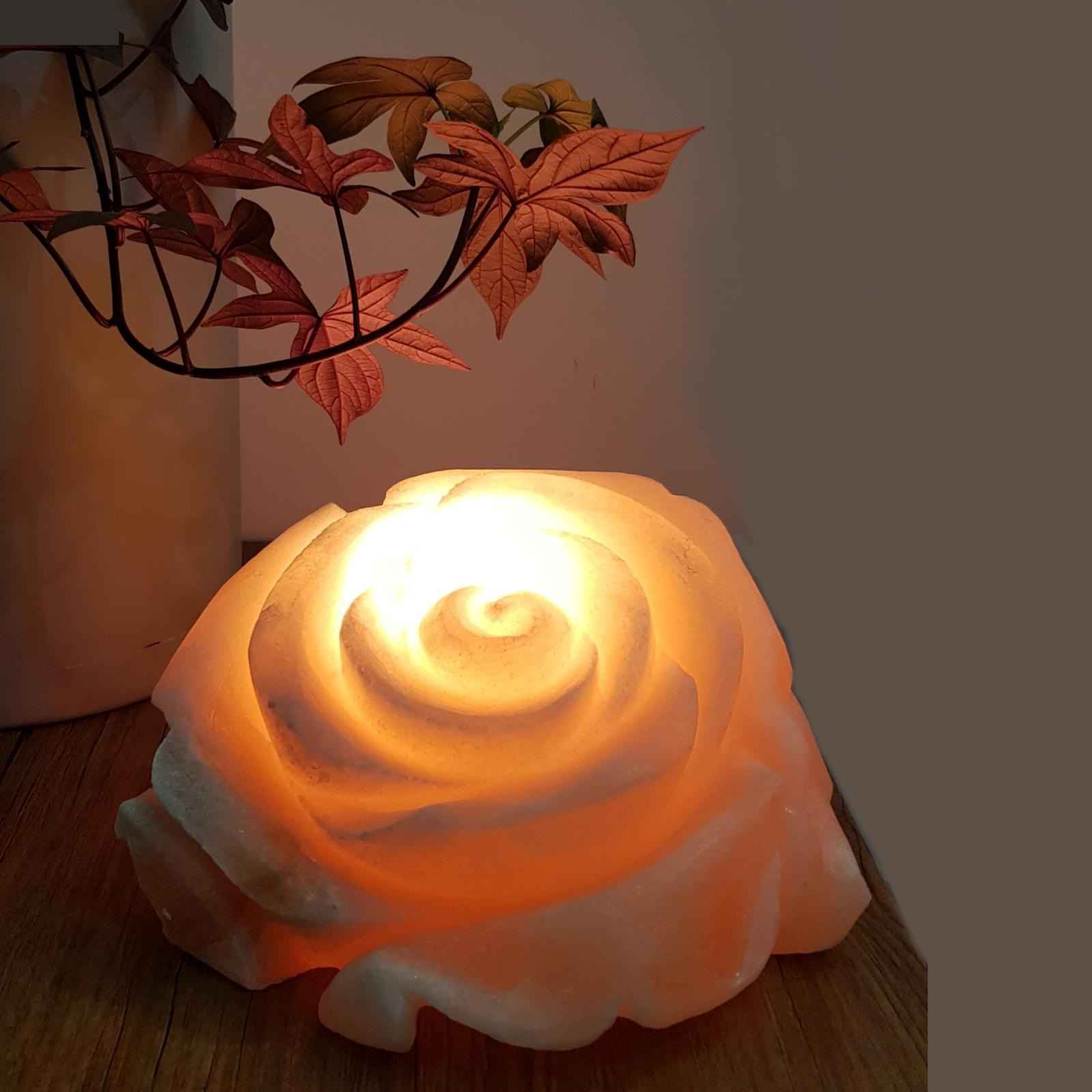 Persian Flower Salt Lamp – Handcrafted Roset Design